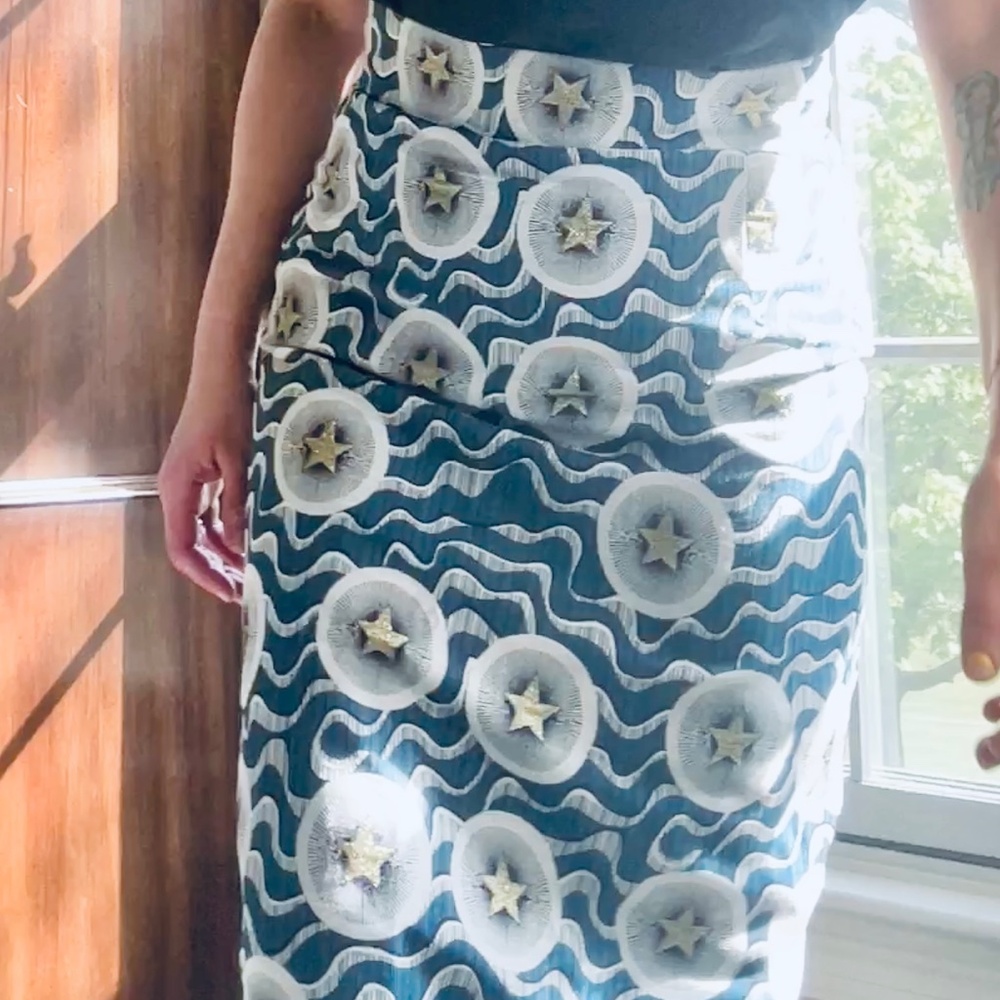 Mukzin Pencil skirt embroidered